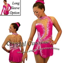 Профессиональные индивидуальные платья для катания на коньках для девочек с спандексом изящное Новое Брендовое соревнование в катании на коньках платье DR2621