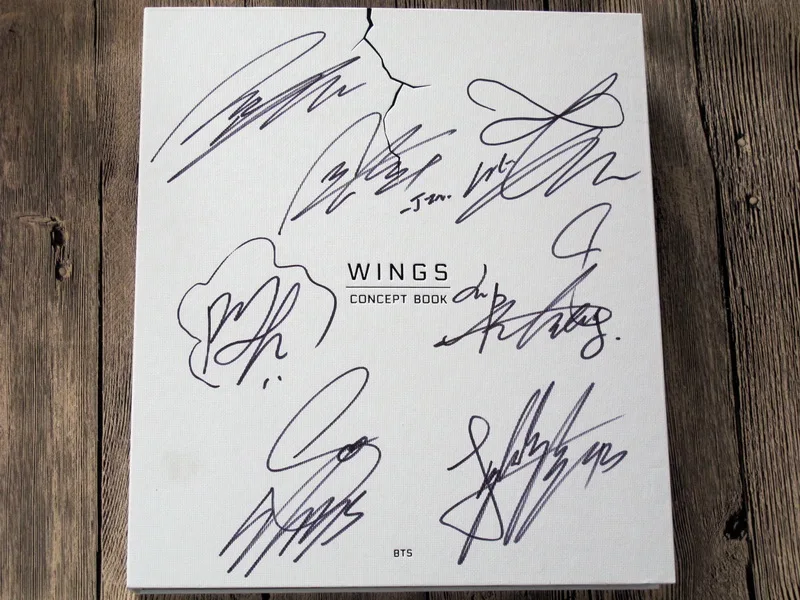 

Signed Bangtan Boys Autographed 2017 WINGS CONCEPT BOOK official limited korean ver K-pop 082017