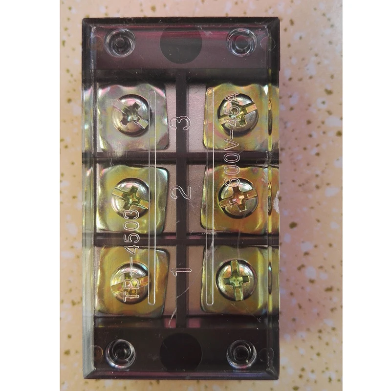 

Terminal Block TB-4503 45A 600V 3-bit Wiring Board Row Junction Connector for Spot Welding Welder Machine Accessories Parts