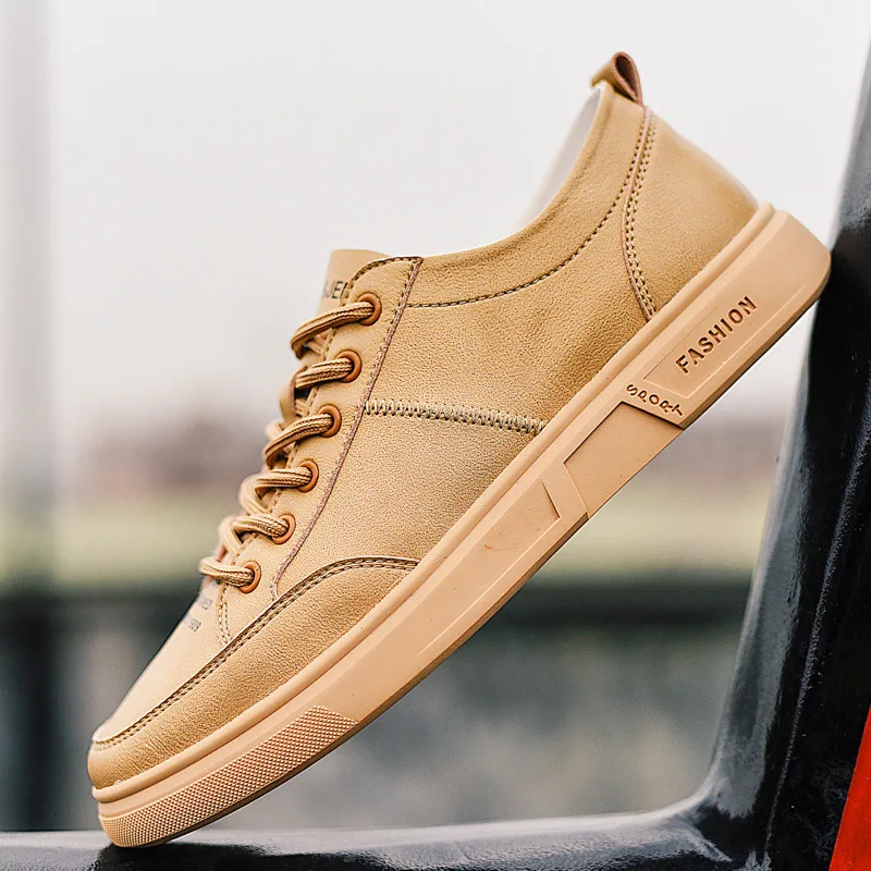 Mens Autumm Sapatos Sólida Luxo preto Pu Primavera Casuais Apricot Concisa Masculinos Plana Confortáveis branco Concise Condução qwf5PEq