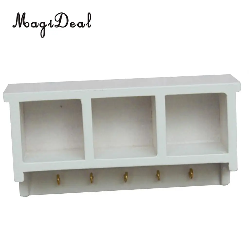 MagiDeal 1/12 Scale Dollhouse Miniature Kitchen Wood Wall Rack for Dolls House Furniture Decoration Children Toy