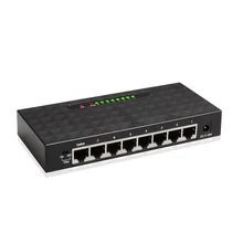 8 портовый гигабитный коммутатор настольный RJ45 Ethernet коммутатор 1000 мбит/с Lan концентратор 8 портовый корпус пластиковый сетевой коммутатор EU US plug