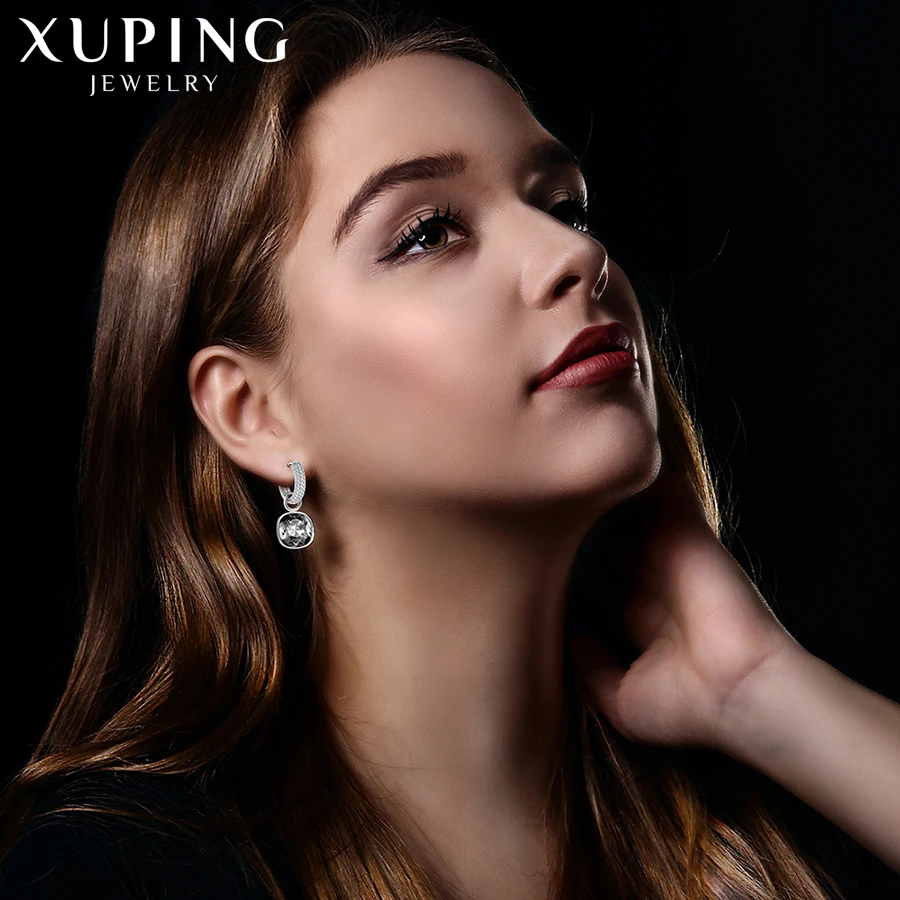 Xuping Fashion Earrings Drop Earring High Quality Crystals from Swarovski Color Plated Charm for Women Mother's Day Gift M66-203
