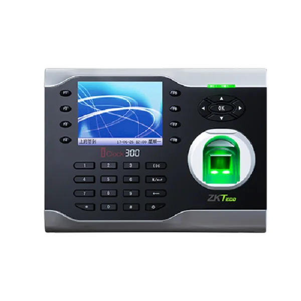 ZKTeco мультимедиальным отпечатков пальцев время терминал посещаемости iClock300 3,5 дюйма Экран 125 кГц EM пропуск и табельные часы с отпечатком