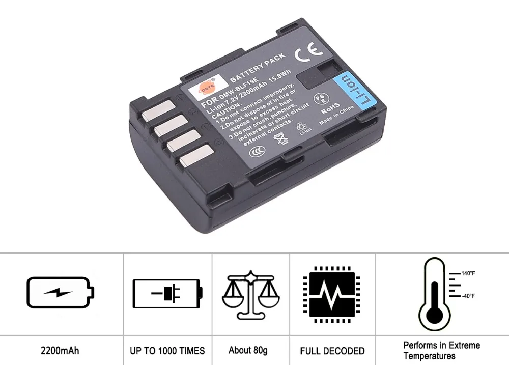 DSTE двойной слот зарядное устройство с 2 шт. DMW-BLF19E DMW-BLF19 dmw blf19 батарея для Panasonic Lumix DMC-GH3 DMC-GH4 камера