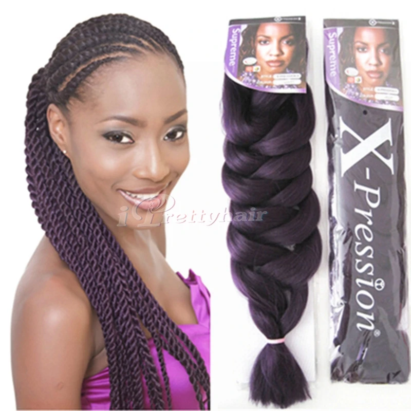 Free Shipping X Pression Ultra Braid Synthetic Hair Extension Bulk
