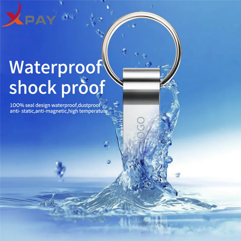 

XPAY 2.0 silver pendrive 32GB high speed usb flash drive 4GB 8GB 16GB 64GB 128GB for gift usb stick bracelet Free Custom Logo