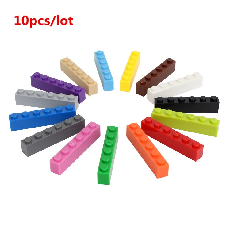 

10pcs/lot 1*6 DIY Building Block Thick Bricks Compatible with Legoe Educational Toy Multicolor Gift for Children