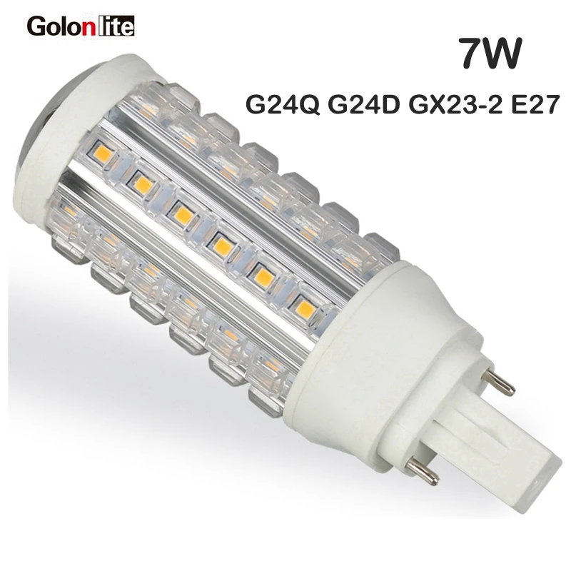 Golonlite g24d G24Q led PL лампа Кукуруза 360 градусов 11 Вт 9 7 5 G24d 3 G24q E26 B22 база светодиодного