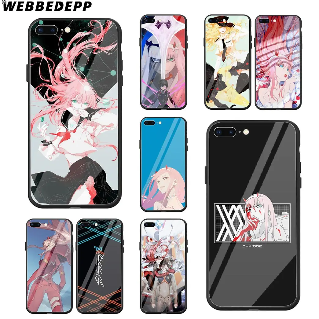 Чехол для телефона WEBBEDEPP Darling in the FranXX аниме из закаленного стекла Apple iPhone Xr Xs Max X