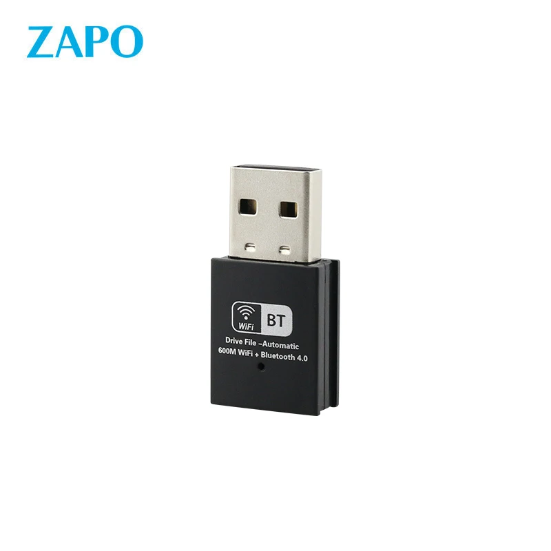 ZAPO мини Бесплатный файл диска беспроводной AC 600 M 5G WiFi USB Bluetooth 4,0 адаптер двойные антенны сетевая карта для настольного ПК ноутбука