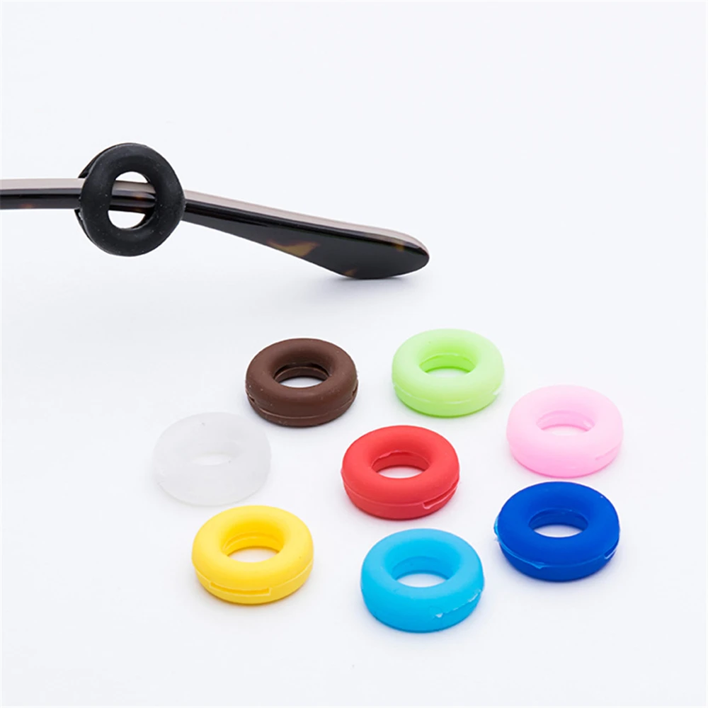 

New 9 ColorType Round Silicone Anti-skid Glasses Leg Cover Anti-slip Ring Side Support Decompression Sleeve Fixed Against Drop