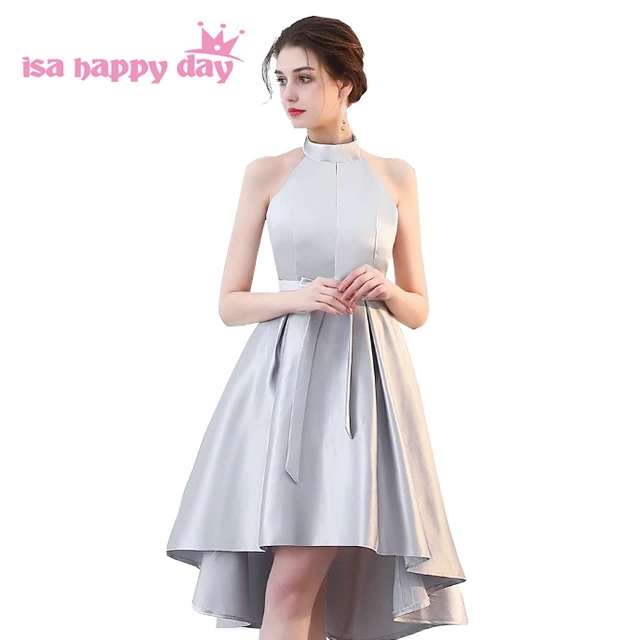 Short Grey Halter Dress