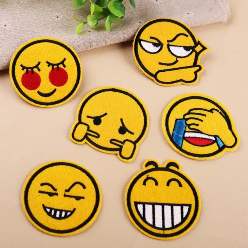 

Happy Anger Fashion Patchwork Patch Embroidered Patches For Clothing Iron On For Close Shoes Bags Badges Embroidery
