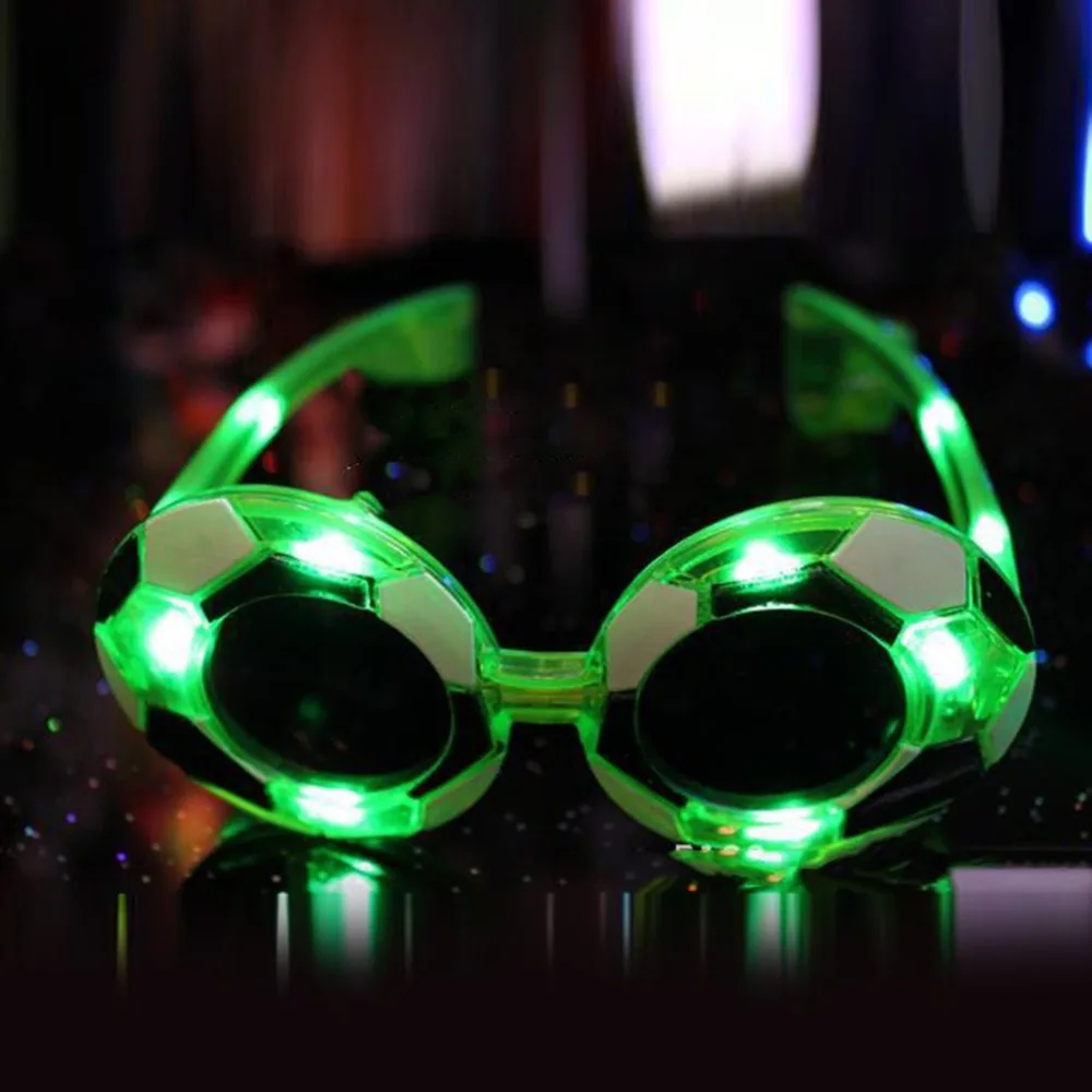Funny Football LED Light Up Eye Glasses Football Fans Flashing Glasses