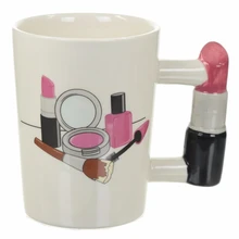 HOT-3D Hand Painted Mugs Girl Tools Beauty Handle Ptinting Tea Coffee Mug Cup Personalized Mugs For Gift