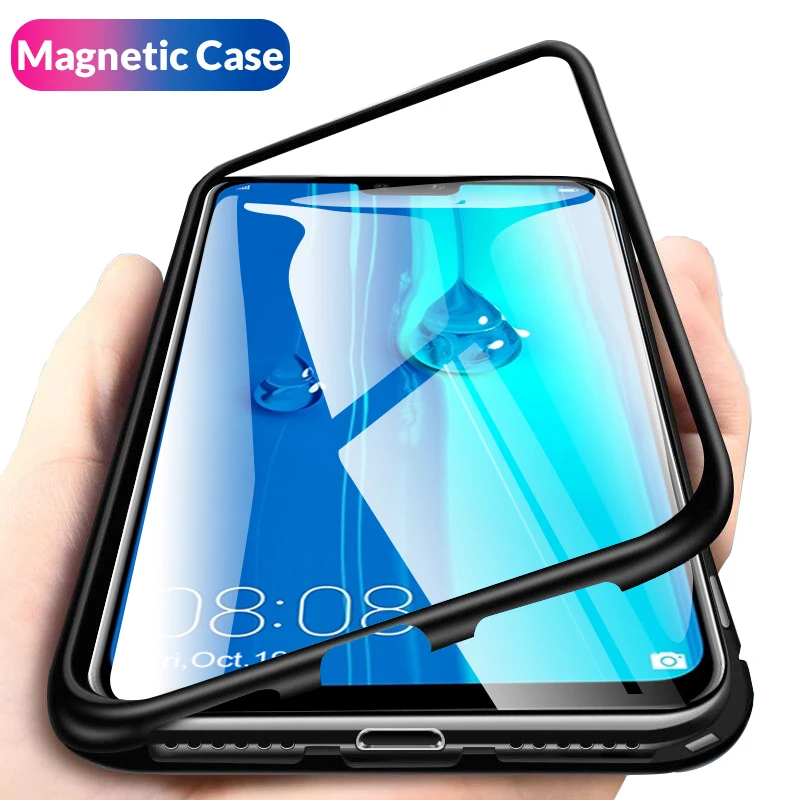 Magnetic Adsorption Metal Case For Huawei Y9 2019 Mate 20