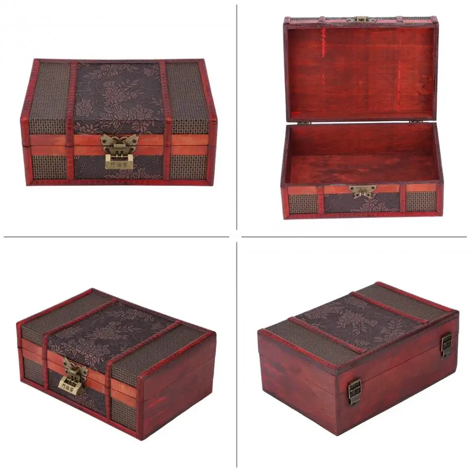 Элегантные винтажные коробки с металлическим замком, настольные коробки для хранения ювелирных изделий, деревянные пират, сундук с сокровищами, лидер продаж, ручные шкатулки