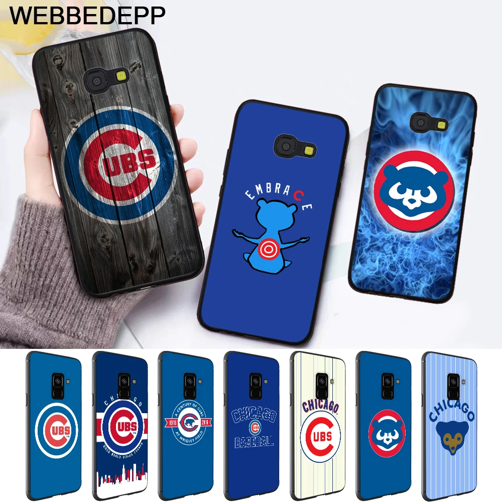 

WEBBEDEPP Chicago Cubs Baseball Silicone Case for Samsung A3 A5 A10S A20S A30S A50S A6 Plus 2018 A7 A8 A9 A10 A30 A40 A50 A70 J6