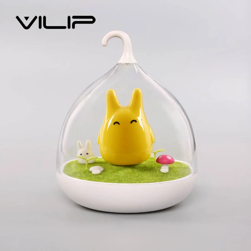 

VILIP Cute Birdcage LED Night Lamp Totoro Dimmable Touch-sensitive Night Light Gift Toy J