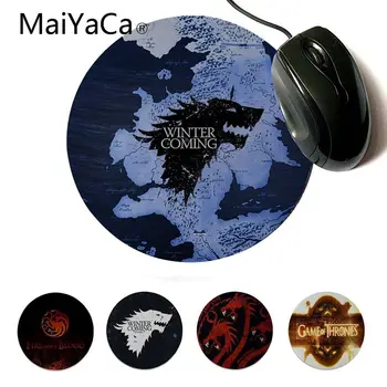 

MaiYaCa Funny Game of Thrones Silicone Pad to Mouse Game Professional Round Gaming Mousepad Keyboard Mat