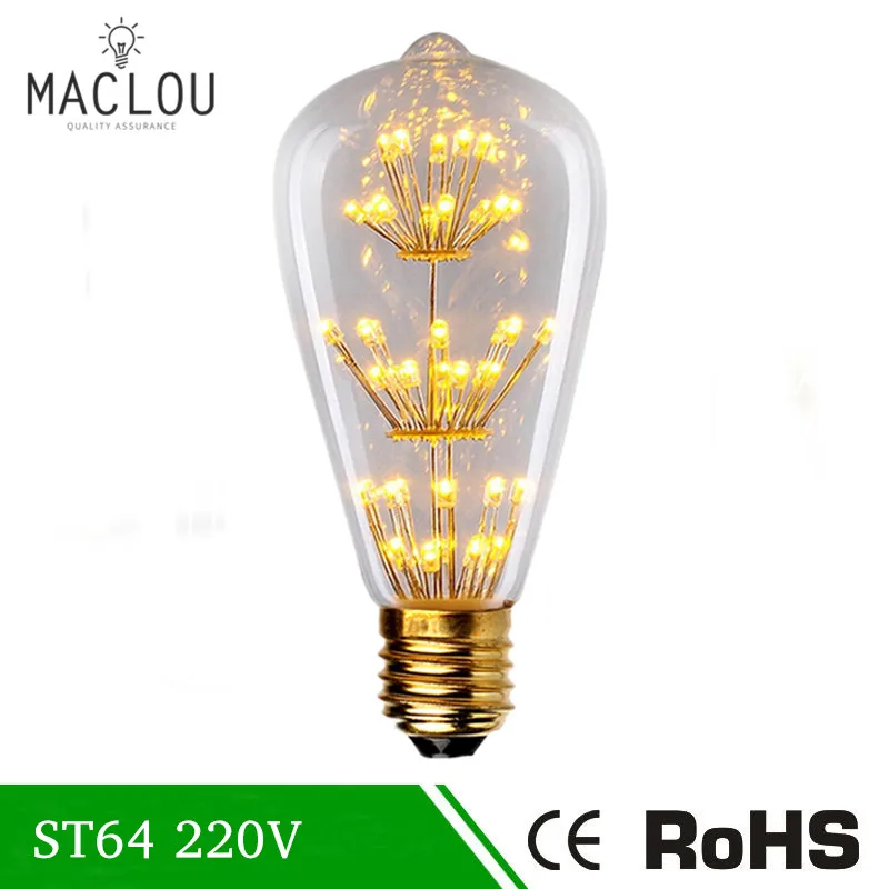 st64 220v Incandescent light bulb 40w bulbs decorative filament lighting bombilla E27 pendant lamp vintage edison | Освещение
