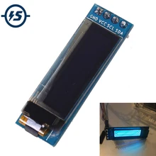 Для Arduino SSD1306 IEC OLED модуль ЖК-дисплея 0,91 дюймов 128x32 IIC Серийный синий 0,9" 12832 ЖК-экран