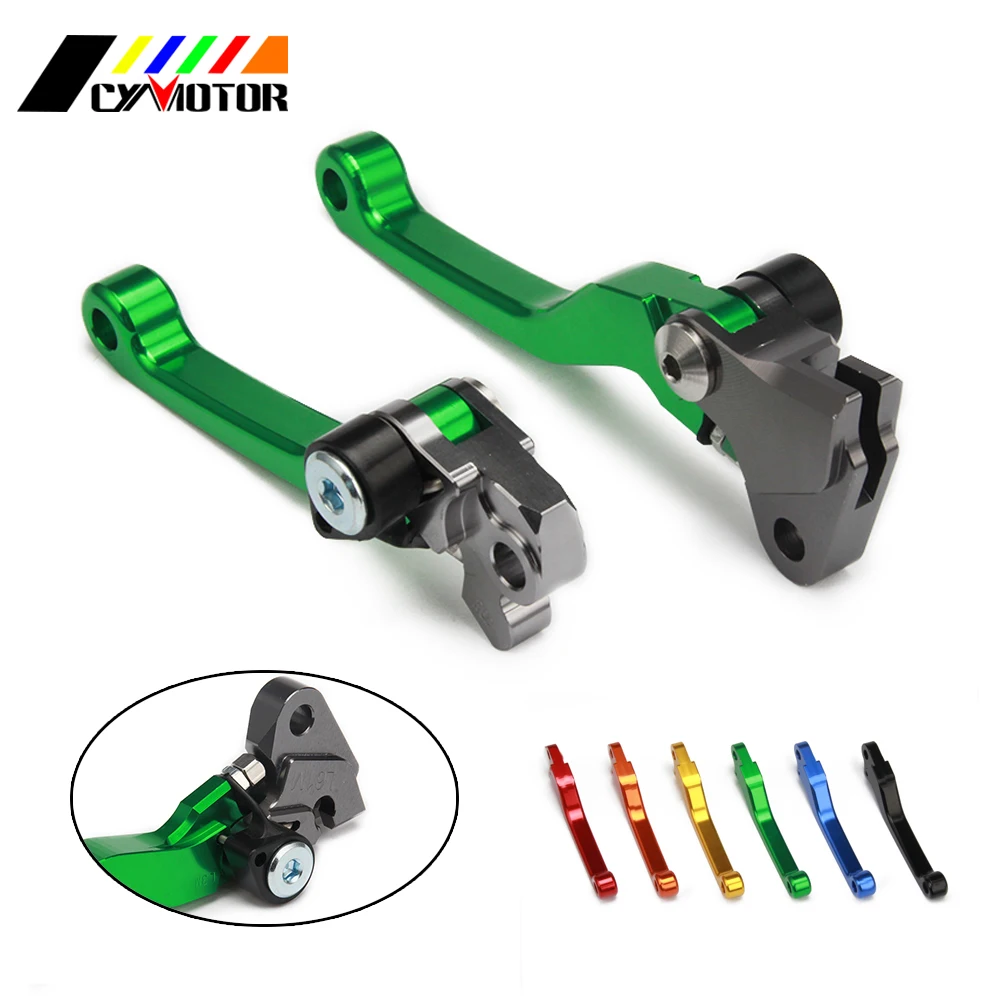 

Motorcycle CNC Pivot Brake Clutch Levers For KAWASAKI KX125 KX250 KX250F KX450F KX 125 250 250F 450F KDX 200 220 95 96 97 98-12