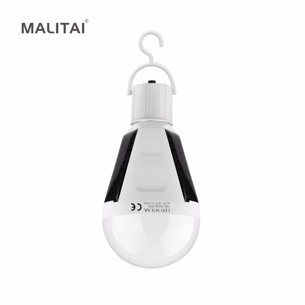 

7W 12W Solar Charger LED Bulb E27 110V 220V Rechargeable Emergency Solar lamp Waterproof Outdoor Camp Tent Fishing Travel lights