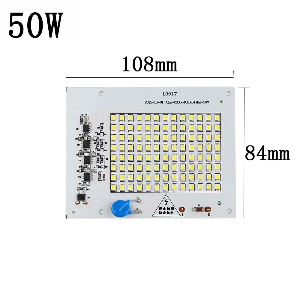 Smart IC SMD светодиодный диодный источник лампы 10 Вт 20 Вт 30 Вт 50 Вт 220V2835SMD для наружного прожектора холодный белый/теплый белый не нужен источник питания