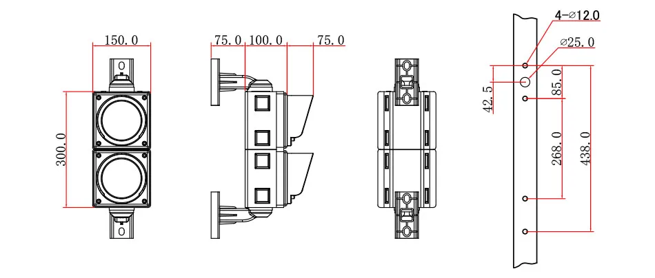 luz de sinal de tráfego pedestre vermelho