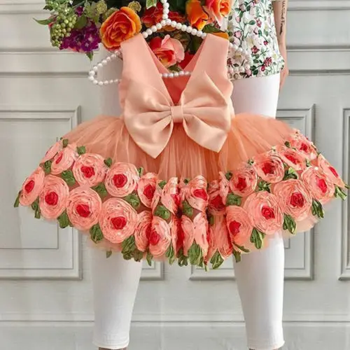 Summer Kids Girl Pink Party Dress | Детская одежда и обувь
