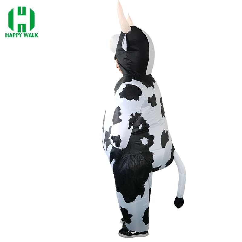 Inflatable Cow Costume - Mascot Milk Cattle Suit for Carnival Halloween Party and Cosplay image 3