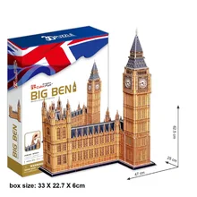 World Famous Construction Models Building Kits Big Ben in London 3D Paper Jigsaw Puzzles Kits Children DIY Toys Birthday Gifts