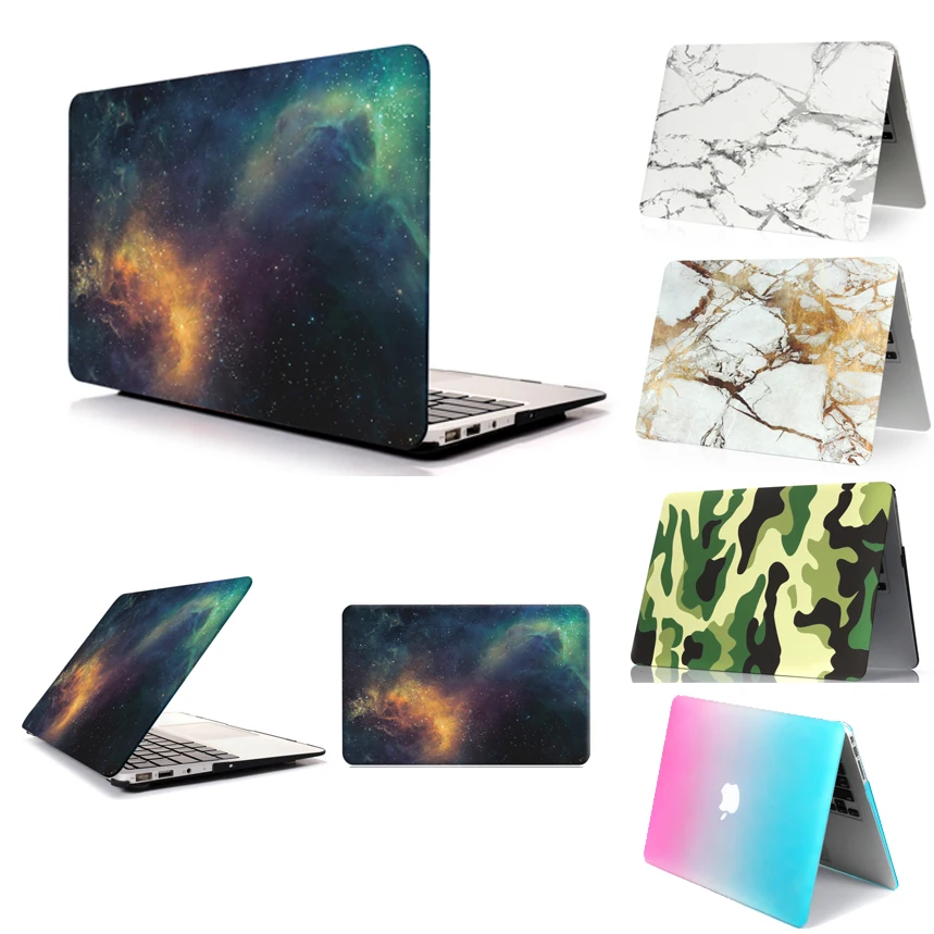 Slim Hard PVC Coque For Macbook Pro 13 15 Retina A1502 A1398 Marble Rainbow Matte Laptop Case Hard PC For Macbook Retina 13 Case