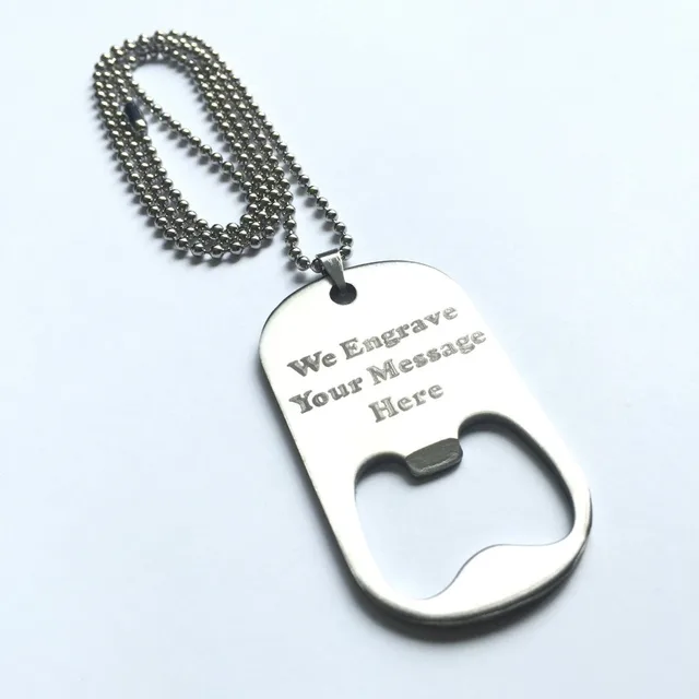 high quality custom stainless steel bottle opener dog tag cheap