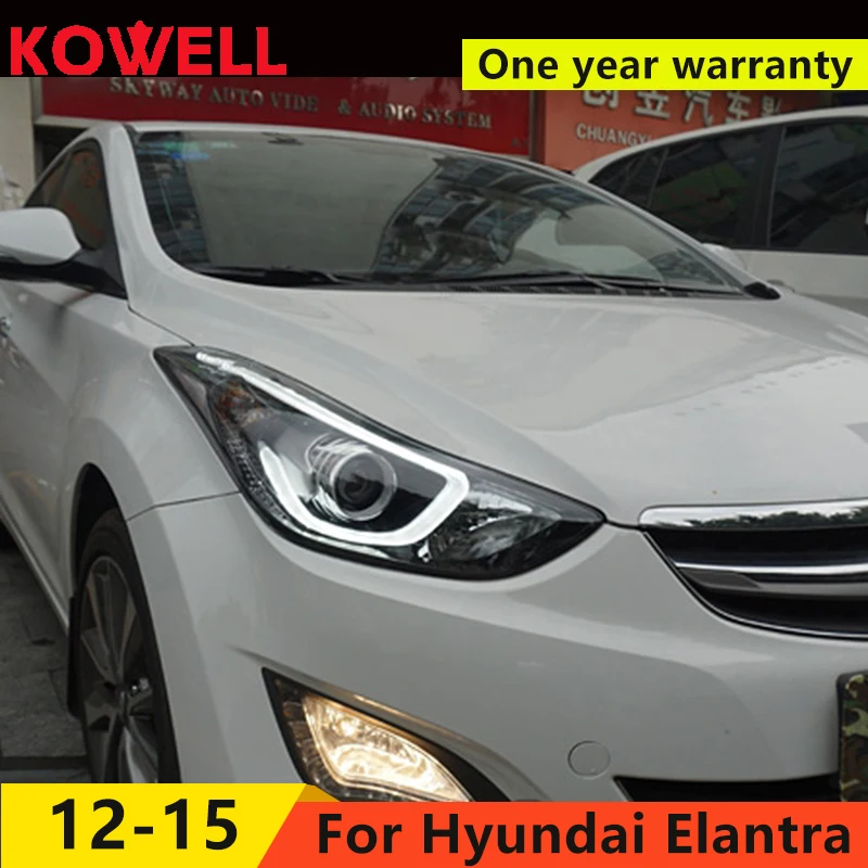 KOWELL стайлинга автомобилей для 2012 2017 фары автомобиля Hyundai Elantra растяжкой поворота