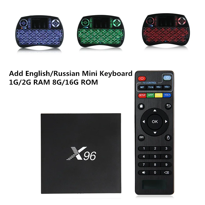 X96 TV Box 2GB 16GB Android 6.0 Smart Amlogic S905X Quad Core Marshmallow WIFI HDMI 2.0 4K*2K 1080 PK X92 Set-top | Электроника