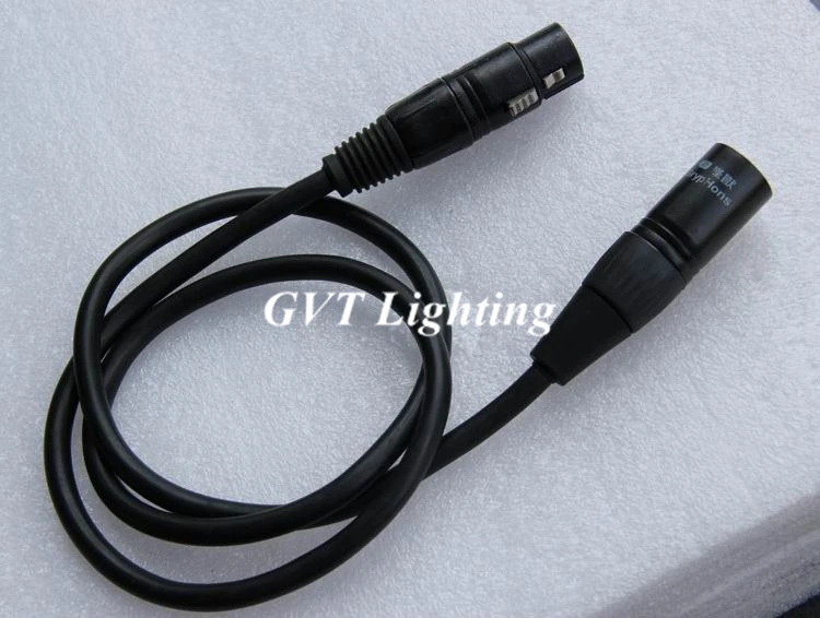  10pcs/lot 1 Meter length 3-pin signal connection DMX cable for stage light stage lights accessories