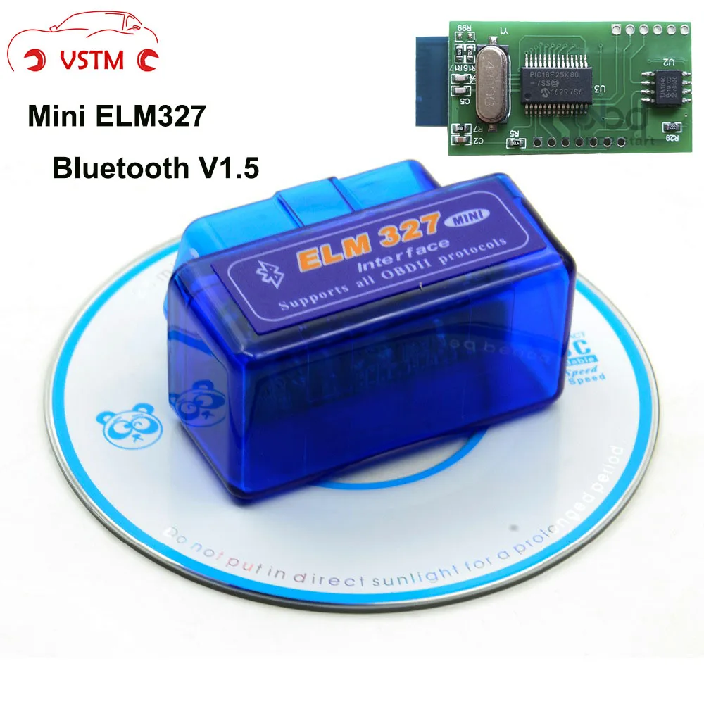 Новый диагностический инструмент VSTM V1.5 Super Mini ELM327 Bluetooth с PIC1825K80 OBD2 ELM 327 |