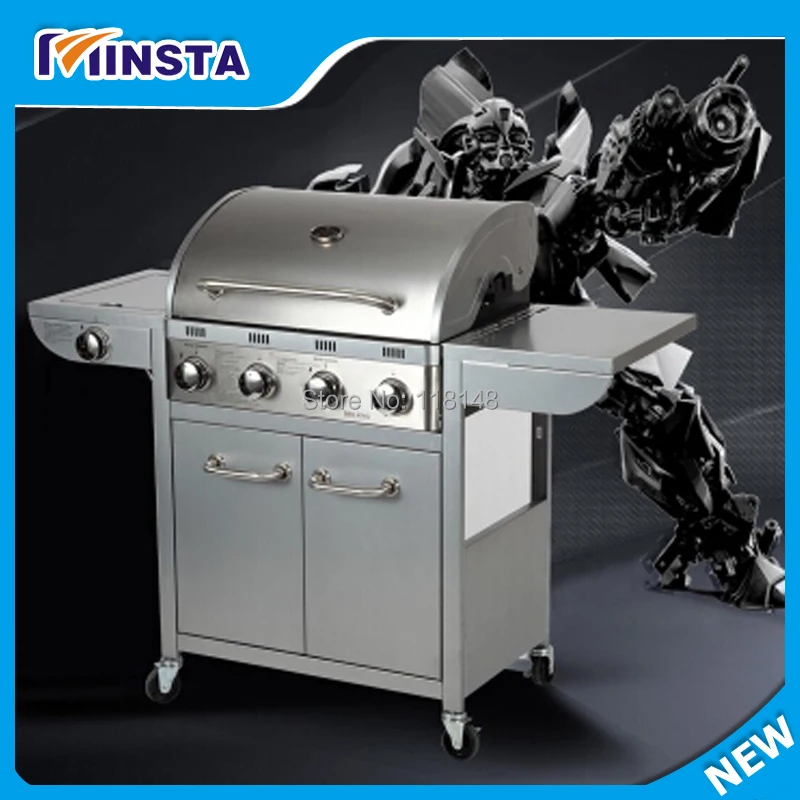 commercial gas grill oven / infrared stainless steel 4 Burner Gas
