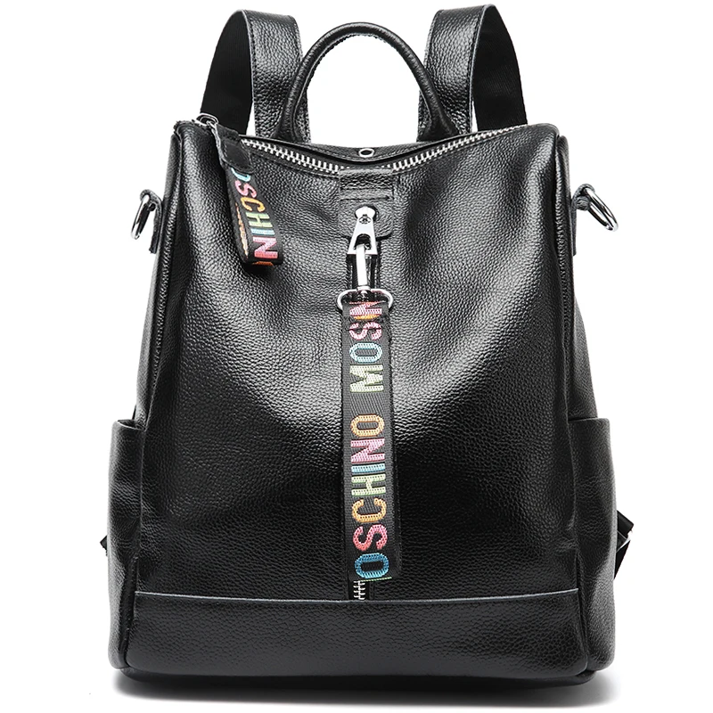 2019 New 100% Real Genuine Cow Leather Backpack Women Shoulder Bag School Backpacks Travel Satchel for Women's