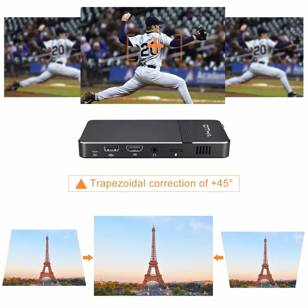 OTHA мини проектор DLP Портативный Совместим для iPhone/iPad серии и любым HDMI с поддержкой