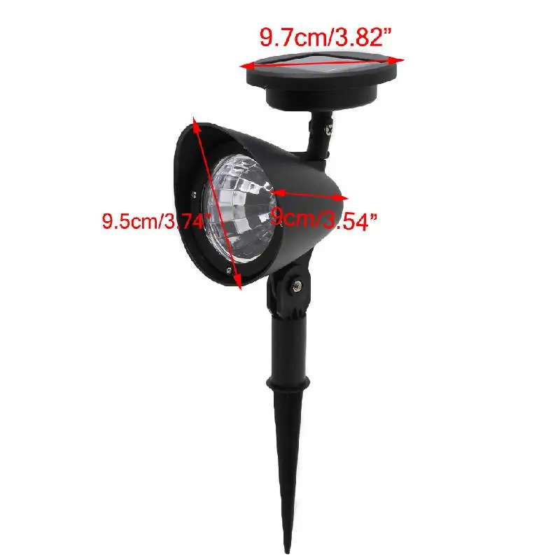 

Adjustable Solar Spot Light 3 LED Landscape Garden Green Lawn Path Lamp Outdoor New