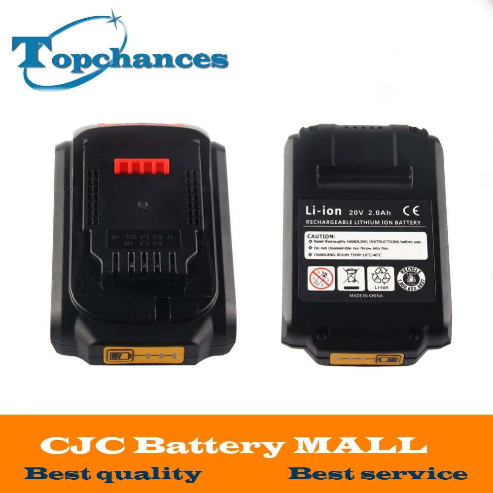 2X High Quality Replacement 20V 2000mAh Li ion Rechargeable font b Power b font font b