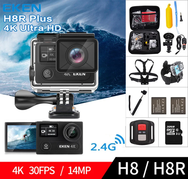 

EKEN H8 H8R Ultra HD 4K 30FPS WIFI Action Camera 30M Waterproof 1080p 60fps DVR Underwater Sport Cam PK Go Pro