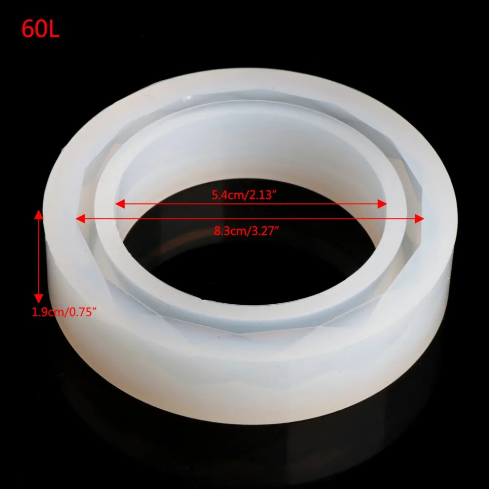 JAVRICK 56 мм/60 мм/62 мм 1 шт. круглая силиконовая форма браслет из бразильской смолы для DIY Литье ювелирных изделий прессформы Инструменты