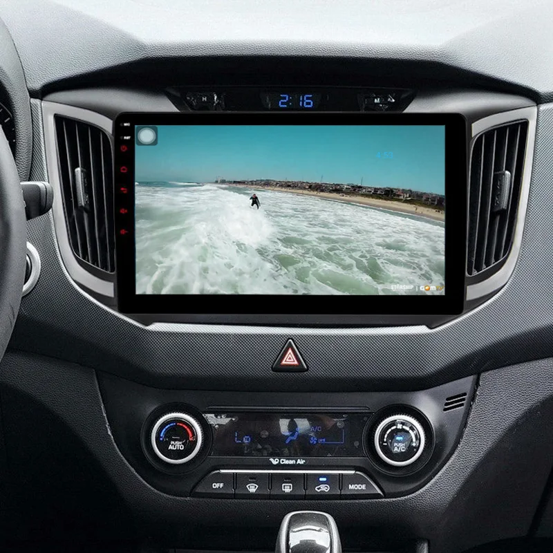 Flash Deal FUNROVER 2G+32G Android 8.0 car navigation dvd player GPS Navi For HYUNDAI IX25 CRETA gps stereo car multimedia tape recorder FM 1