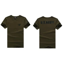 Мужские спортивные футболки, топы, Короткие хлопковые мужские футболки для фитнеса, дышащие быстросохнущие армейские тактические боевые спортивные футболки