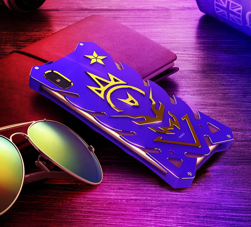 Чехол для Apple Iphone X XR XS MAX Роскошный Алюминиевый металлический защитный